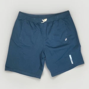 Asics Men’s 3XL Blue Workout Sweat Shorts Pockets Logo Comfortable Casual - Picture 1 of 5