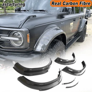 Fit For Ford Bronco 2021-2023 REAL CARBON Wide Fender Flares Wheel Arch BODYKIT - Picture 1 of 15