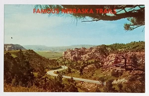 Stage Hill Wildcat Hills famosi sentieri del Nebraska NE cartolina 1965 UNP veduta aerea - Foto 1 di 2