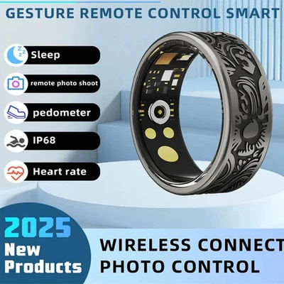 2025 Smart Finger Ring For Men/Women Health Fitness Heart Rate Sleeping Monitor - Image 1 of 4