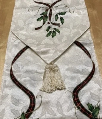 Lenox Holiday Nouveau 14" X 106” Table Runner with Tassels - Image 1 of 4