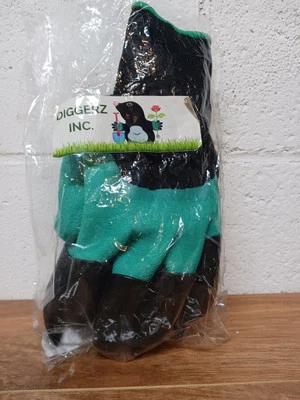 Diggerz Inc.Garden Genie Gloves Thorn Protection # XOO1EV879VColor-Green/Black - Image 1 of 4