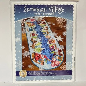 Snowman Village Table Runner Pattern by Shabby Fabrics - Picture 1 of 2