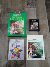 CASINO Atari 2600 Game Box And Manual 