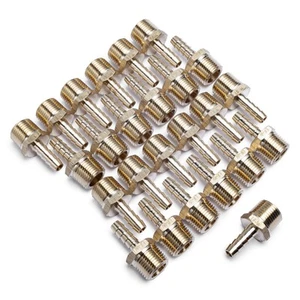 No Lead Brass Barbed Fitting Coupler/Connector 1/4" Hose Barb x 3/8" Male NPT... - Picture 1 of 5