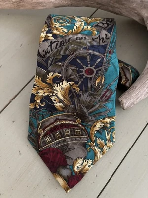 Gravata masculina clássica cinema americano 1993 vintage motim na recompensa 100% seda - Imagem 1 de 4