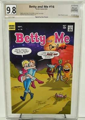 Betty and Me #16 PGX Graded 9.8 (2024) Signed by Dan Parent Archie Comics - Image 1 of 4