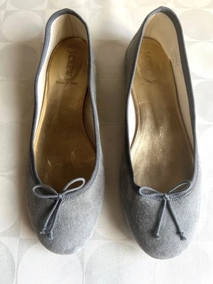 J. Zapatos planos de ballet Crew Marjorie gris/grafito suave gamuza 13054 talla 9 Italia Foto 1 de 4