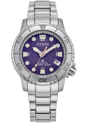 Citizen Promaster Eco Drive Marine Serie relógio de mergulho feminino 200m EO2027-50X - Imagem 1 de 3
