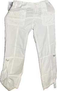 Girls Size 12 DKNY White Convertible Pants W Fold Up Legs. See Photos - Picture 1 of 7