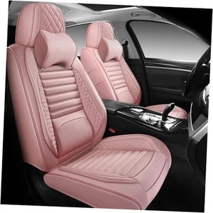 Car Seat Cover Full Set, Universal Leather Seat Covers with Headrest Pillow, - Picture 1 of 7