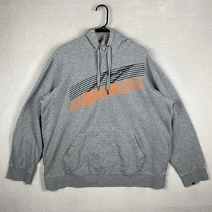 Alpinestars Graphic Hoodie Pullover Mens 2XL Gray Xgames Motorsports Y2K Skater - Picture 1 of 12