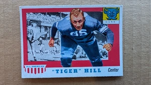 Tarjeta 1955 Topps All American "Tiger" Hill #60 Duke University - Imagen 1 de 2