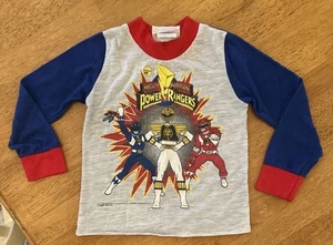 Pigiama camicia Power Rangers Mighty Morphin vintage anni 90 ragazzo taglia 5 Saban 1996 - Foto 1 di 6