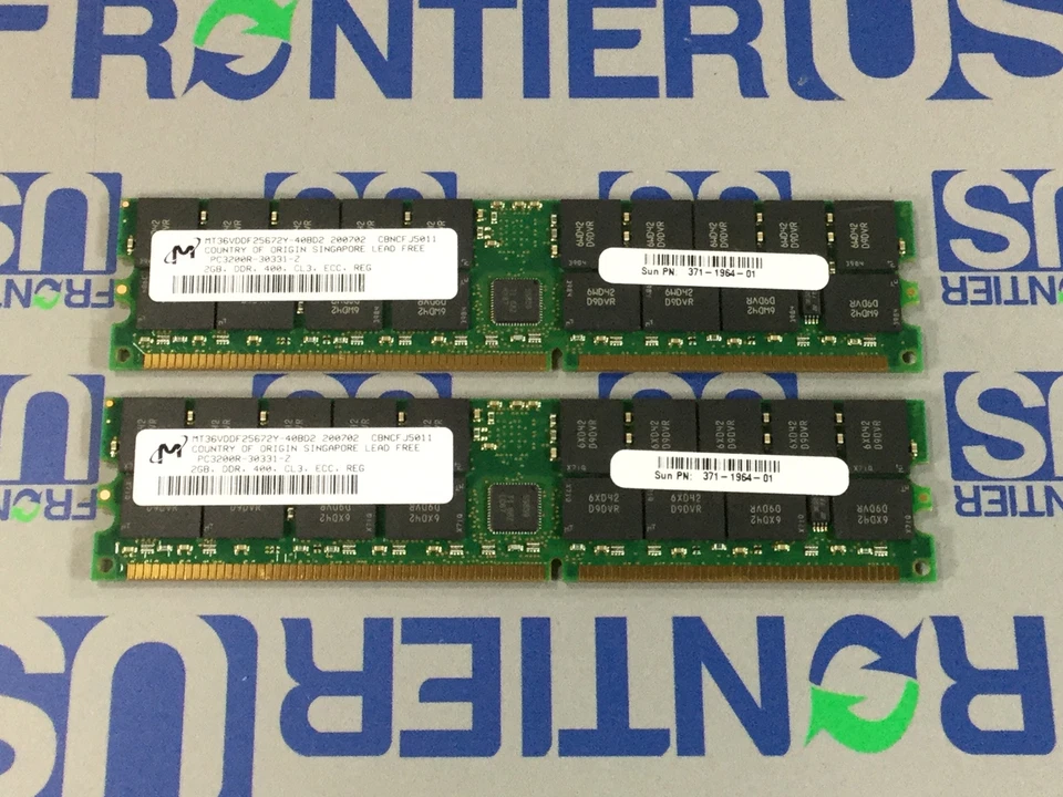 SUN 4GB(2x2GB DDR400/PC3200 DIMM)RoHS X4231A-Z - Image 1 of 1