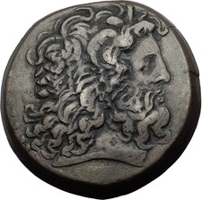 PTOLEMY IV Philopater 222BC Ancient Greek Coin Alexandria Egypt ZEUSAmmon i63457