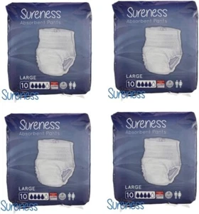 40 Sureness Absorbent Pants Incontinence pull up pants Large