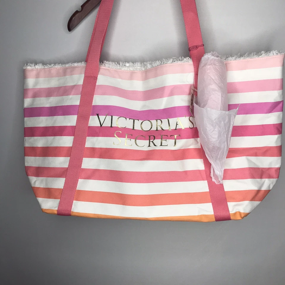 Victoria's Secret Striped Beach Tote Bag Limited Edition 2018