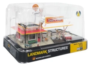 HO Scale Woodland Scenics BR5029 Built & Ready Drive n' Dine Inn Restaurant - Picture 1 of 2