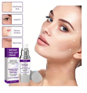 INSTANT FACE LIFT CREAM HYALURONIC ACID COLLAGEN WRINKLE FIRMING ANTI AGING - Picture 1 of 4