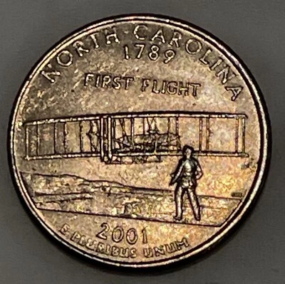 2001-P & D, 25C North Carolina 50 States Quarter - FOR ALL 3 - Image 1 of 3