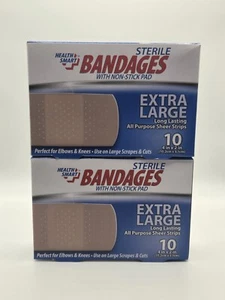 20er Pack Bandagen 4 Zoll x 2 Zoll Extra Groß Langlebig (2er Pack/je 10 Stück) - Bild 1 von 2