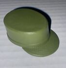 Vintage GI Joe Hasbro Plastic Army Fatigue Green Hat Cap #2 USA made Toy Part