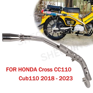 For Honda Cross Cub110 CC110 Modified Motorcycle Exhaust Muffler Header Pipe - Picture 1 of 6