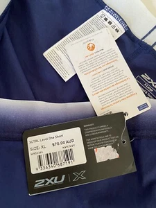 2XU XCTRL LEVEL ONE SHORT Size Xl Blue Brand New RRP$70 - Picture 1 of 12