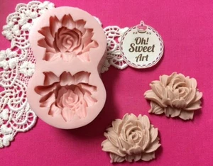 Flowers roses silicone mold fondant cake decorating cupcake soap food icing FDA - Picture 1 of 3