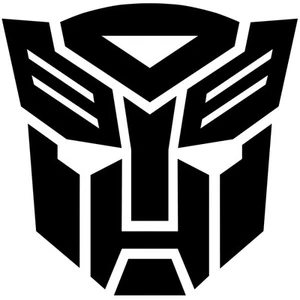 [#155]2x BLACK Transformers Autobot Decal Sticker Car Hood Window Laptop iPad - Picture 1 of 1