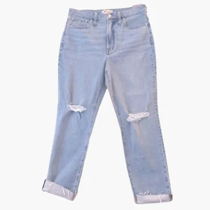 Jeans Madewell The Perfect Vintage Jean desgastado lavado claro para mujer talla 30 - Imagen 1 de 16