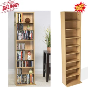 Media Storage Cabinet Movie Video Game Organizer CD DVD Tower Stand Shelf Rack - Bild 1 von 8