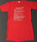 Vtg 80s The Rules Funny Women’s Sleeping Shirt Nightgown USA Anvil Humor Wife