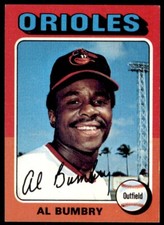 1975 TOPPS AL BUMBRY 100 BALTIMORE ORIOLES #358