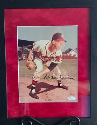 Warren Spahn HOF Milwaukee Braves Signed Framed 8x10 Photo 300 Win Club JSA COA - Image 1 of 3