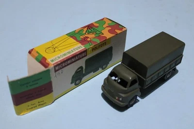 POLITOYS CARRO AUTOCARRO MILITARE COPERTO 3 TON (COD. 4) OTTIMO S. 1:41 CON BOX - Immagine 1 di 3