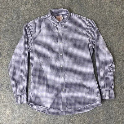 J. Press Shirt Men’s XL Purple Check Button Down Long Sleeve EUC  - Image 1 of 4