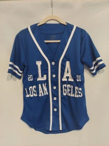 Orange Kiss Womens Los Angeles Baseball Jersey Size Small - Picture 1 of 6