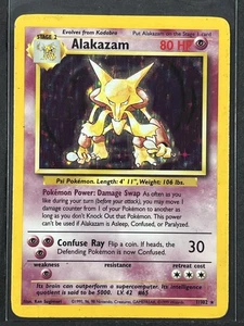 Alakazam #001/102 Base Set Moderately played 250001 - Picture 1 of 2