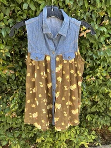 Dream Out Loud by Selena Gomez Girls Button up Sheer Sleeveless Shirt Small - Picture 1 of 5