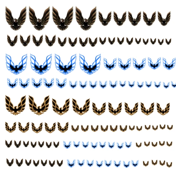 Calcomanías de tobogán acuático 1/64 TRANS AM BIRD HECHAS EN ESTADOS UNIDOS (RESPALDO BLANCO) Foto 1 de 1