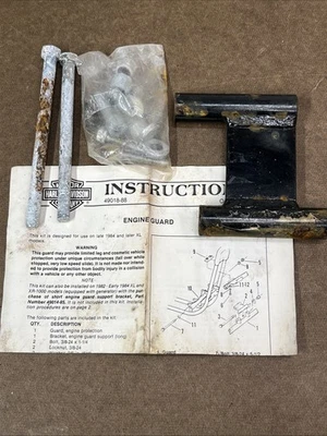 Soporte protector de motor genuino Harley-Davidson XL OEM 49014-85 XR-1000 dañado Foto 1 de 4