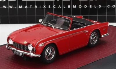 MODELLINO AUTO STATICO MATRIX TRIUMPH TR5 CABRIOLET 1967 ROSSO SCALA 1/43 - Immagine 1 di 4