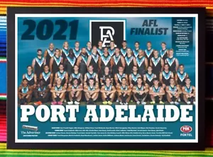 Framed 2021 PORT ADELAIDE POWER AFL Finalist Poster - 62cm x 44.5cm x 3cm - Foto 1 di 3