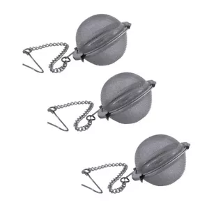 3x Cuisena 4cm Stainless Steel Mesh Tea Infuser/Strainer Diffuser Filter w/Chain - Picture 1 of 1