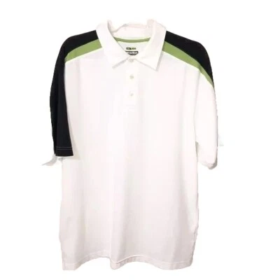 Camisa de golf Bolle Tech para hombre talla M bloque de color blanco verde negro rendimiento Foto 1 de 4