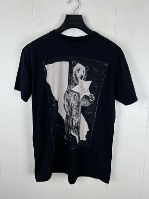 Camisa Ring Of Fire Para Hombre Extra Grande Negra Gráfica Cuello Redondo Manga Corta Oso Foto 1 de 4