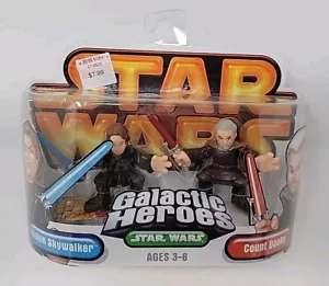 Star Wars Galactic Heroes Anakin Skywalker & Count Dooku 2005 Hasbro Lucasfilm - Picture 1 of 22