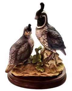 Vintage Andrea by Sadek Hand Painted Porcelain California Quail Bird Figurine - Picture 1 of 8